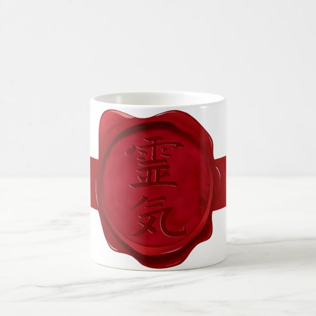 Caneca De Café selo de cera - REIKI | listras escuras (Centro)