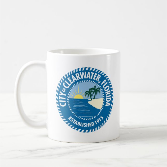 Caneca De Café Selo de Clearwater, Flórida Coffee Mug (Esquerda)