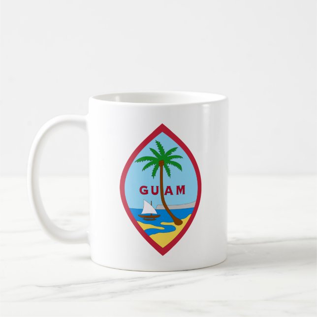 Caneca De Café Selo de Guam (Esquerda)
