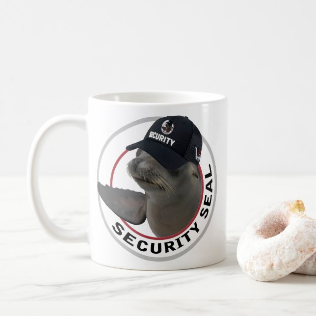 Caneca De Café Selo de Segurança Certificado | Selo Impassível (Com Donut)