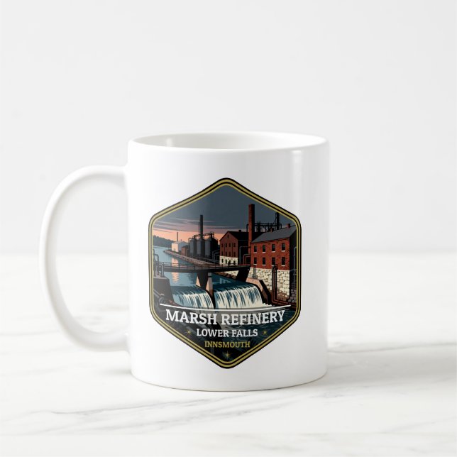 Caneca De Café Selo de Viagem Antigo da Refinaria Marsh Lower Fal (Esquerda)