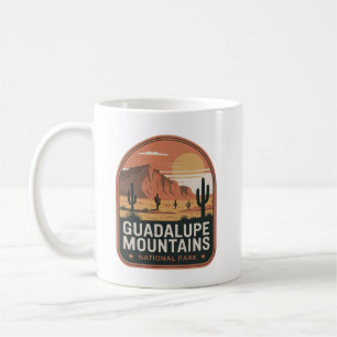 Caneca De Café Selo de Viagem do Deserto Retro das Montanhas Guad
