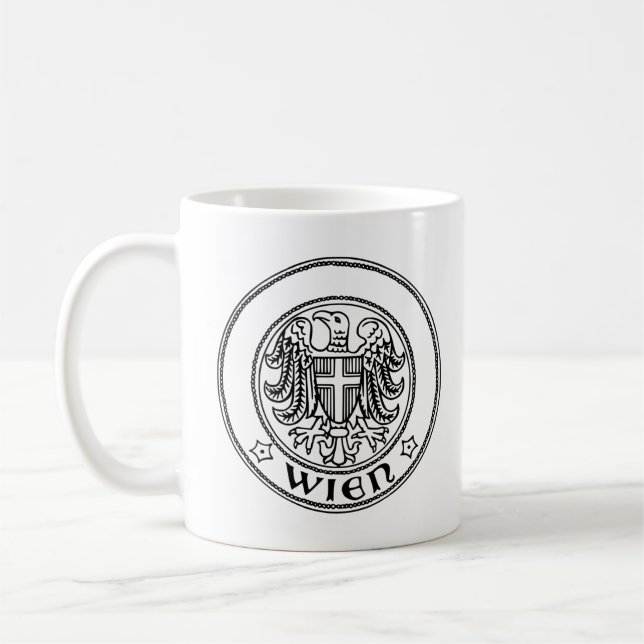 Caneca De Café Selo de Viena, ÁUSTRIA (Esquerda)