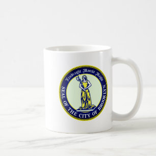 Caneca De Café Selo do Borough de Brooklyn Nova York