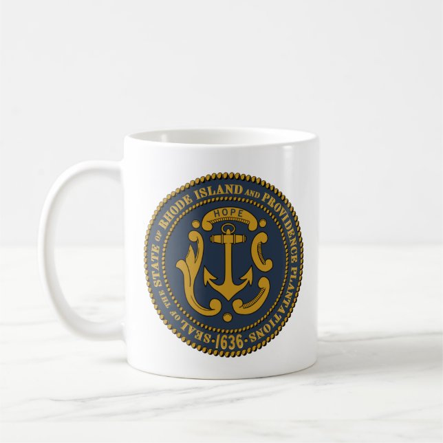 Caneca De Café Selo do Estado de Rhode Island (Esquerda)
