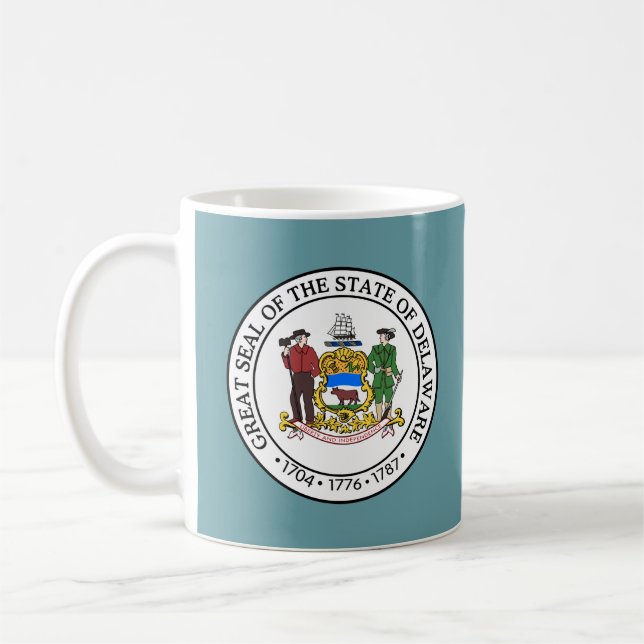Caneca De Café Selo Estatal de Delaware (Esquerda)