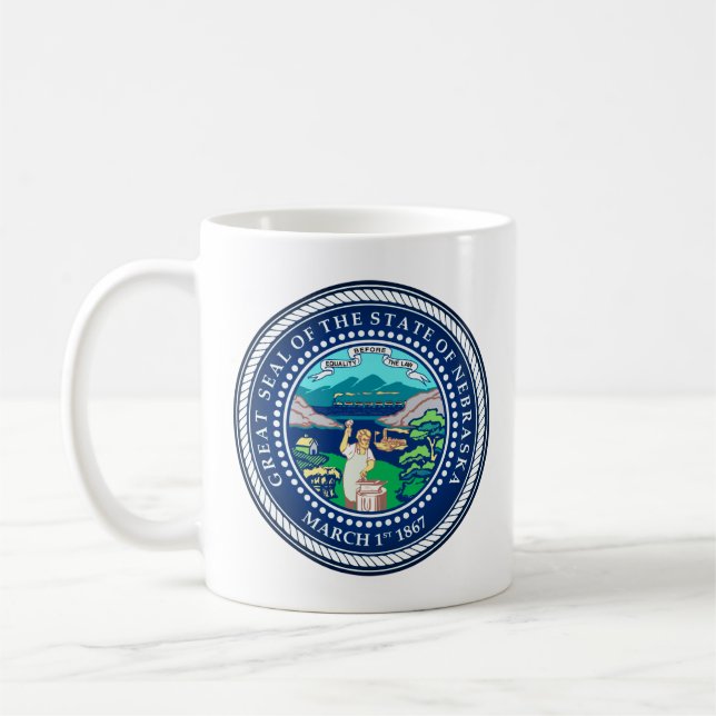 Caneca De Café Selo Estatal de Nebraska (Esquerda)