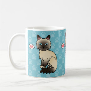 Caneca De Café Selo Ponto Birman / Ragdoll Cat Love