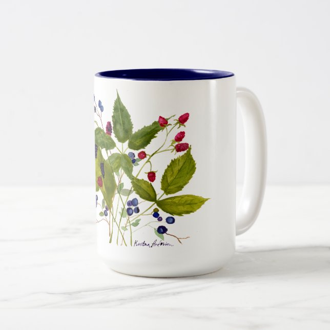 caneca de café selvagem da baga (Frente Esquerda)