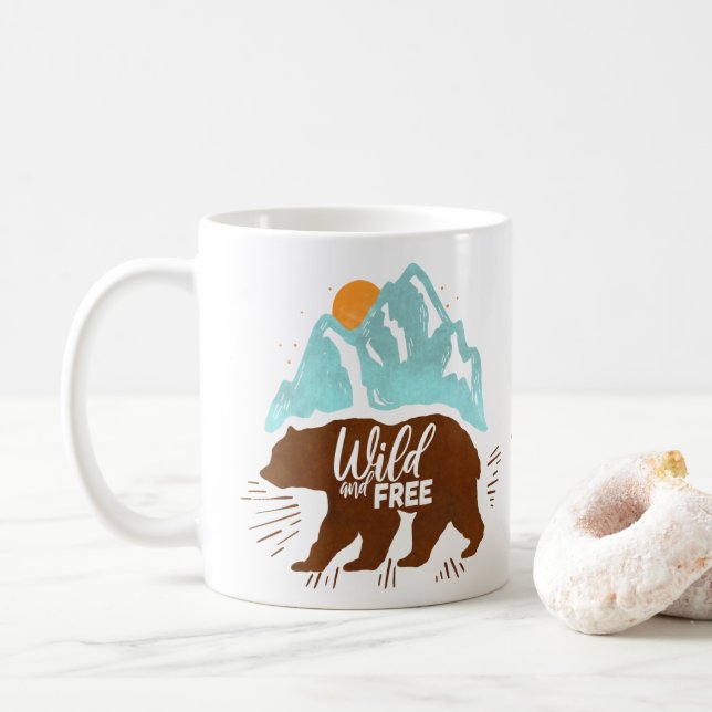 Caneca De Café Selvagem e Livre (Com Donut)