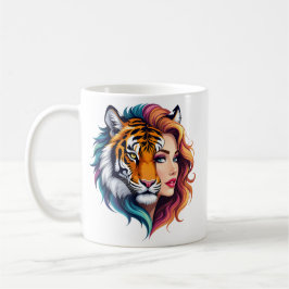 Caneca De Café Selvagem Interior – Deusa do Espírito do Tigre. 