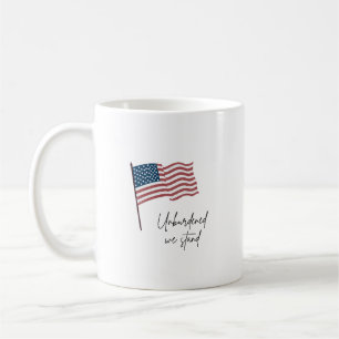 CANECA DE CAFÉ SEM BURGO, NÓS MANTEMOS BANDEIRA AMERICANA