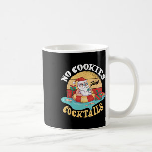 Caneca De Café Sem Cookies Apenas Rabos Papai Noel Tropical Verão