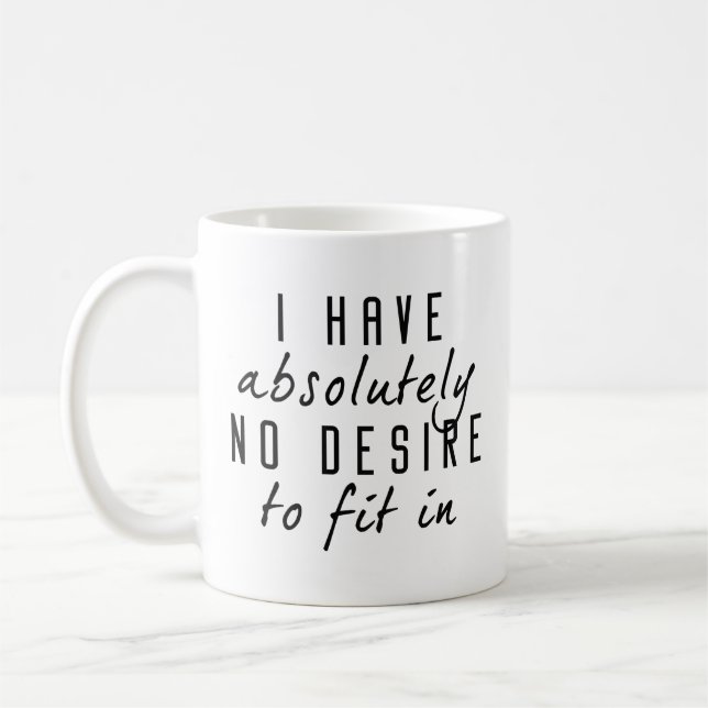 Caneca De Café Sem Desejo De Ajustado (Esquerda)