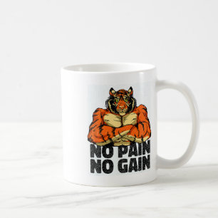 Caneca De Café Sem Dor Sem Ganho Academia Tiger Treino Mma Muscul