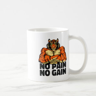 Caneca De Café Sem Dor Sem Ganho Academia Tiger Treino Mma Muscul