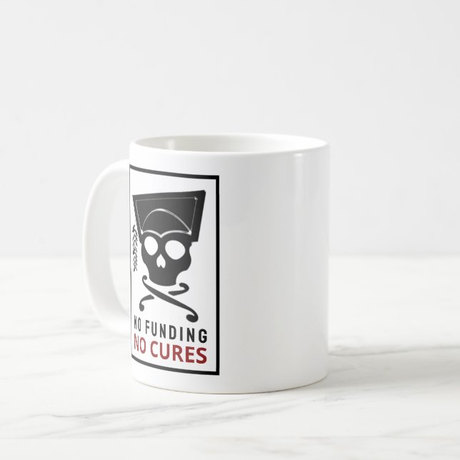 Caneca De Café Sem financiamento, sem curas (Frente Esquerda)