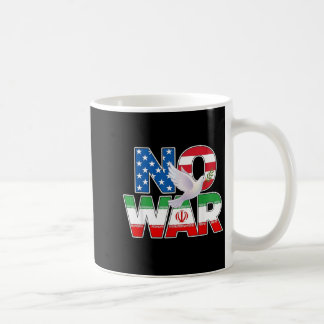 Caneca De Café Sem Guerra Vintage Pombo Irã EUA Bandeira