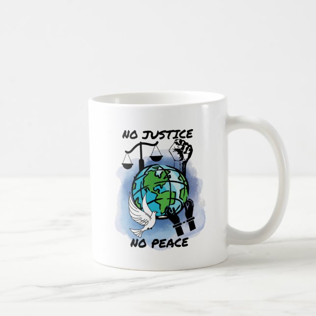 Caneca De Café Sem Justiça Sem Paz (Direita)