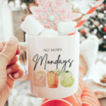Caneca De Café Sem Mais Mensagens de Reforma Personalizada<br><div class="desc">Presente de aposentadoria Mug: Sem Mais segundas-feiras. Celebre o próximo capítulo em estilo com esta Coleção Moderna do Partido da Reforma Minimalista! Ideal para homenagear qualquer um entrando no excitante mundo da aposentadoria, este design apresenta uma fonte chic com guiamento de mão combinada com três coquetéis de aquarela vibrantes. Quer...</div>