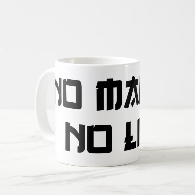 CANECA DE CAFÉ SEM MANGA SEM VIDA (Frente Esquerda)