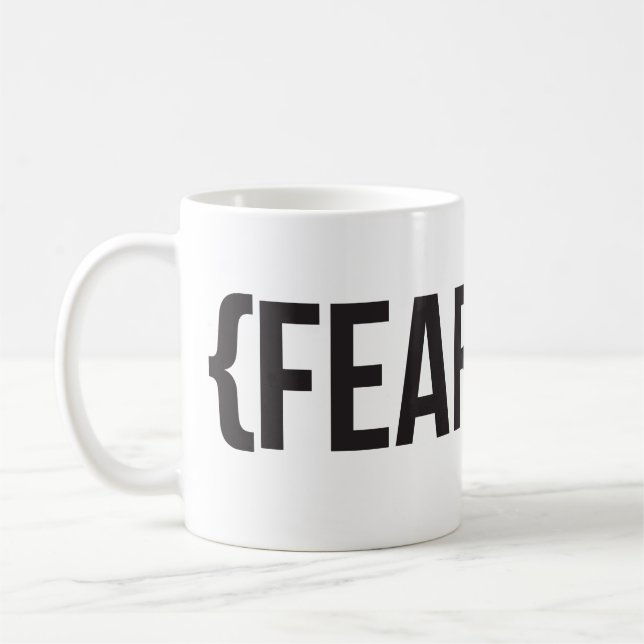 Caneca De Café Sem medo - você escolhe a cor do fundo (Esquerda)