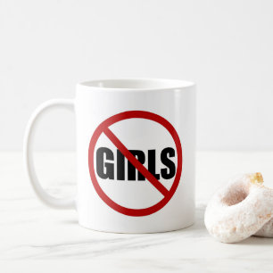 Caneca De Café Sem Meninas Permitidas Assinar Típica Mug