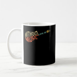 Caneca De Café Sem Música a Vida Seria Plana Música Guitarra