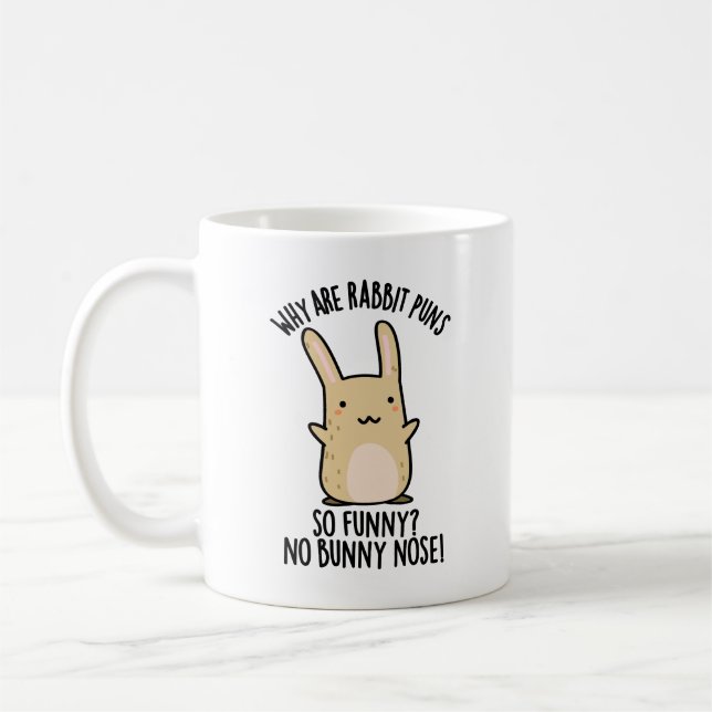 Caneca De Café Sem Nariz de Coelho Piadas Engraçadas de Coelho  (Esquerda)
