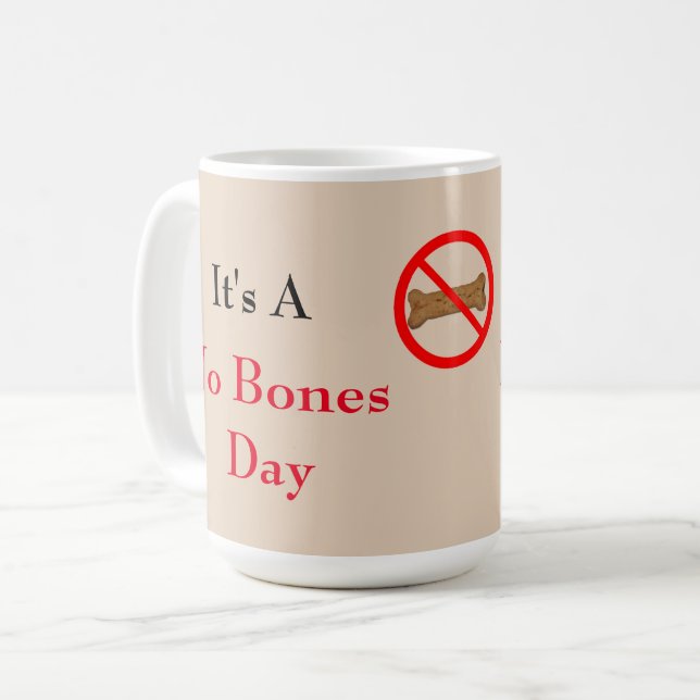 Caneca De Café Sem Ossos Ilustrados Coffee Mug (Frente Esquerda)