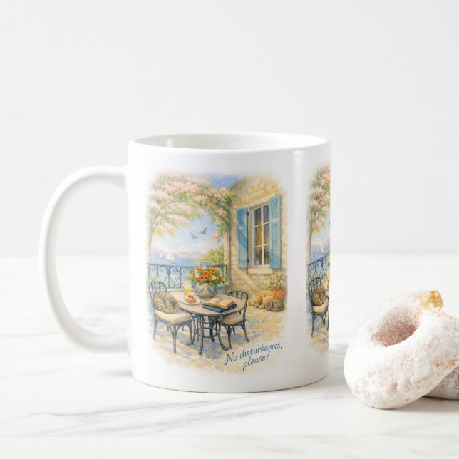 Caneca De Café Sem perturbações, por favor! (Com Donut)