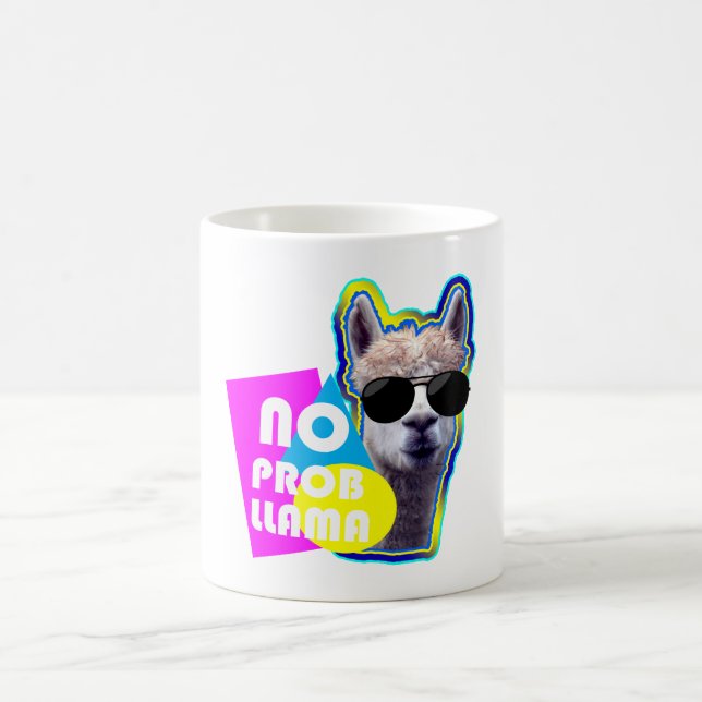 Caneca De Café Sem Prob Llama - Humor engraçado (Centro)