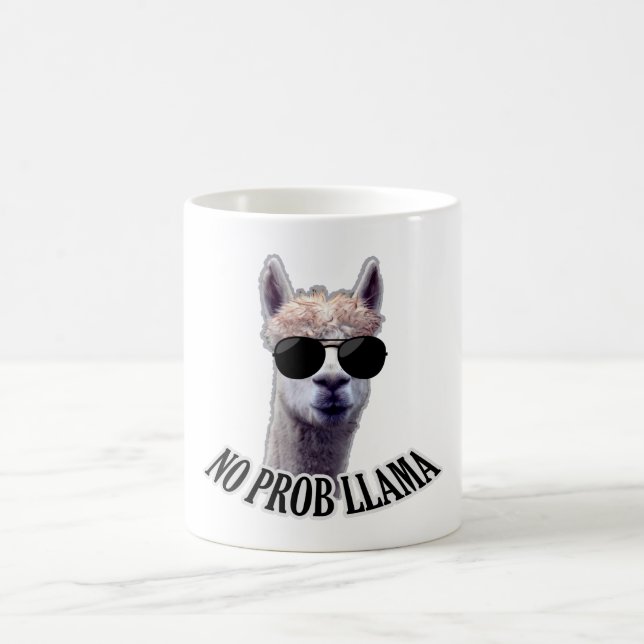 Caneca De Café Sem Prob Llama - Humor engraçado (Centro)