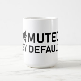 Caneca De Café Sem som pelo áudio de T-Shirt minimalista padrão V