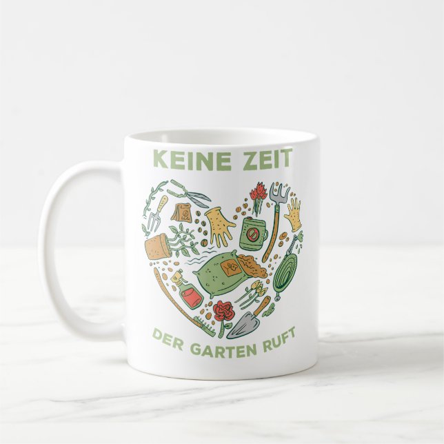 Caneca De Café Sem Tempo O Jardim Está Chamando - Jardinagem  - (Esquerda)
