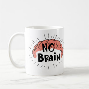 Caneca De Café Sem Texto Engraçado no Cérebro