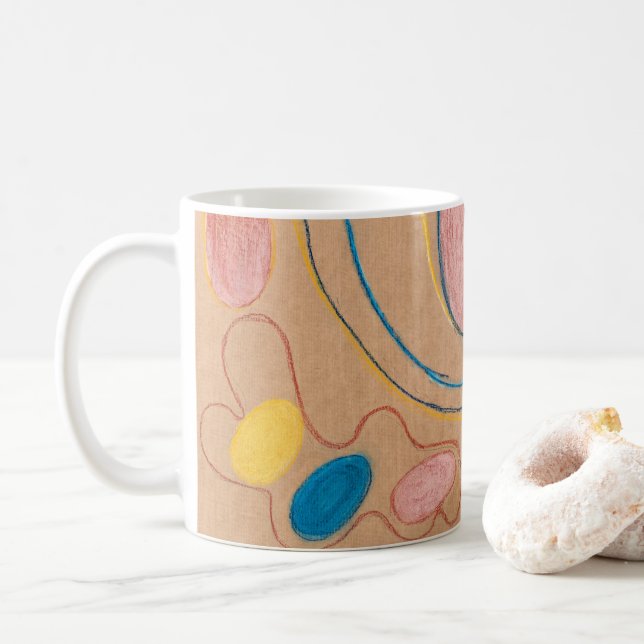 Caneca De Café Sem título, 1908 por Hilma af Klint (Com Donut)