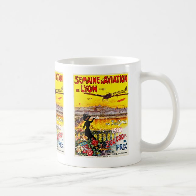 Caneca De Café Semaine d'Aviation de Lyon Coffee Mug (Direita)