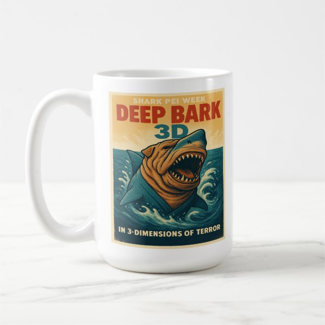 Caneca De Café Semana de Shark Pei: Latido Profundo 3D (Esquerda)