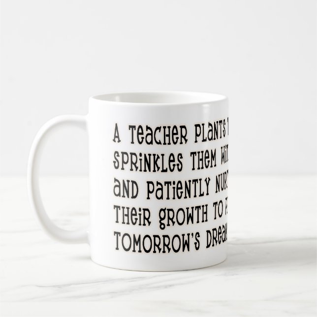 Caneca De Café Sementes de Conhecimento - Cotação de Professores  (Esquerda)
