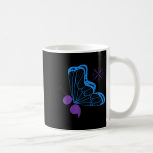 Caneca De Café Semicolon 988 Borboleta Prevenção Suicídio Awarene