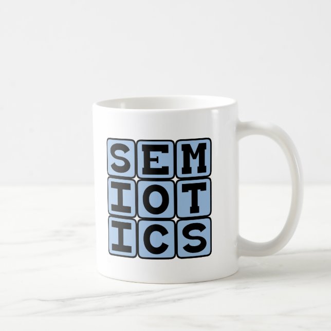 Caneca De Café Semiótica, o estudo do Significado-Fazer (Direita)