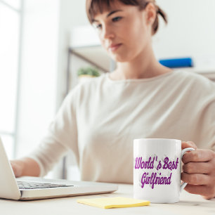 Caneca De Café semirscript namorada púrpura