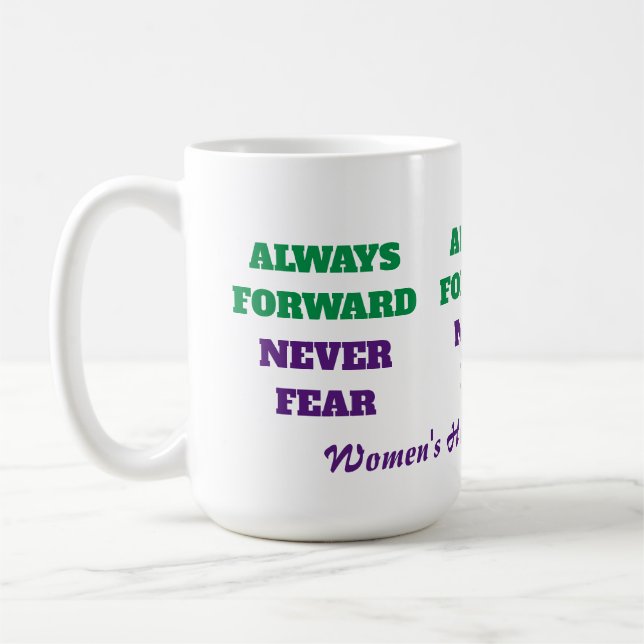 Caneca De Café Sempre Avançando Sem Nunca Temer o Mês da História (Esquerda)