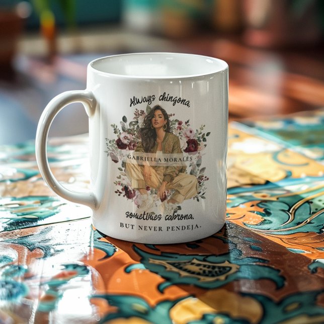 Caneca De Café Sempre Chingona Latina | Empoderamento com Nome Pe (Criador carregado)