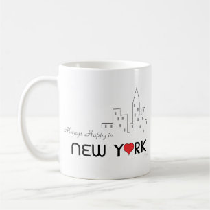 Caneca De Café Sempre Feliz em Nova Iorque