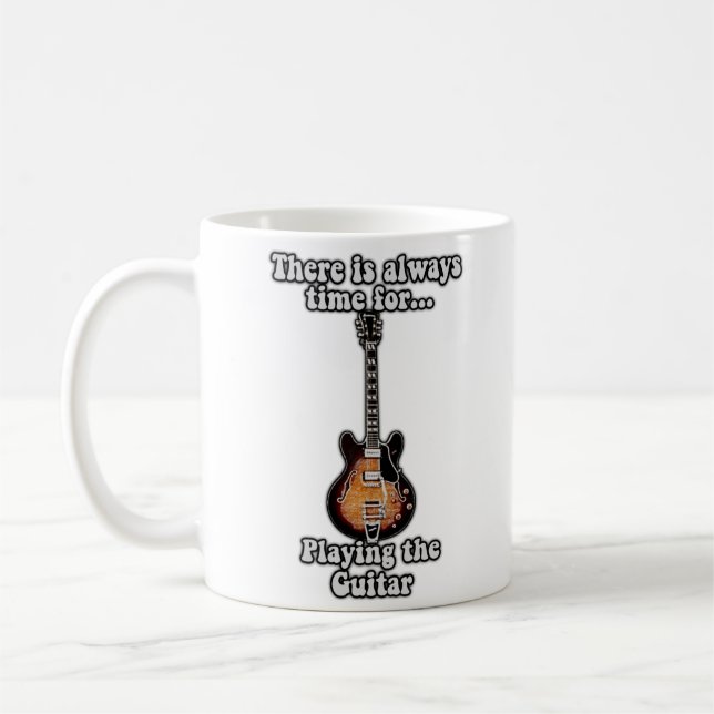 Caneca De Café Sempre há tempo para tocar violão. retrô (Esquerda)