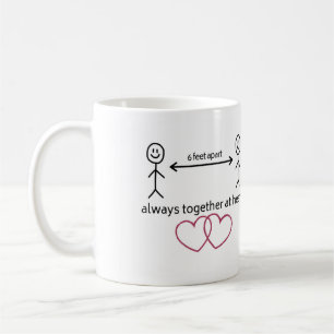 Caneca De Café Sempre Juntos no Heart Mug