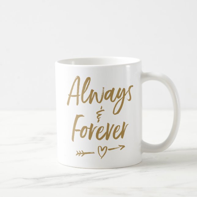 Caneca De Café Sempre para sempre. (Direita)
