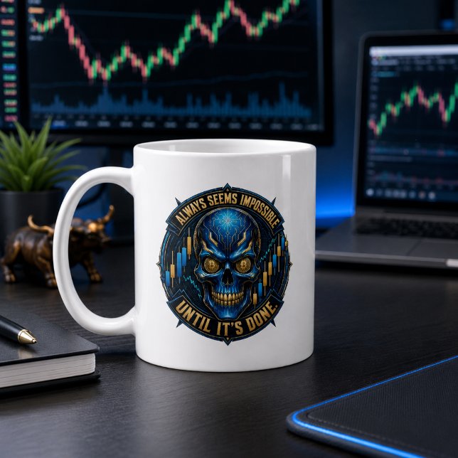 Caneca De Café Sempre Parece Impossível Até Ser Feito Bitcoin (Product image shown for illustration purposes only.)